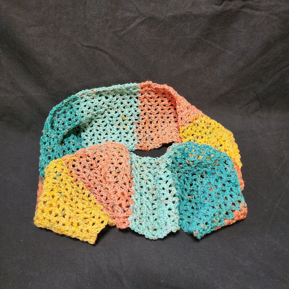 NWT Hand-Crocheted Vibrant Colors Scarf
